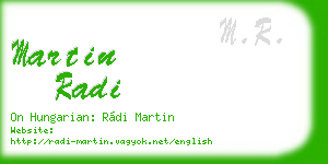 martin radi business card